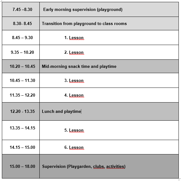 timetable 2026 2